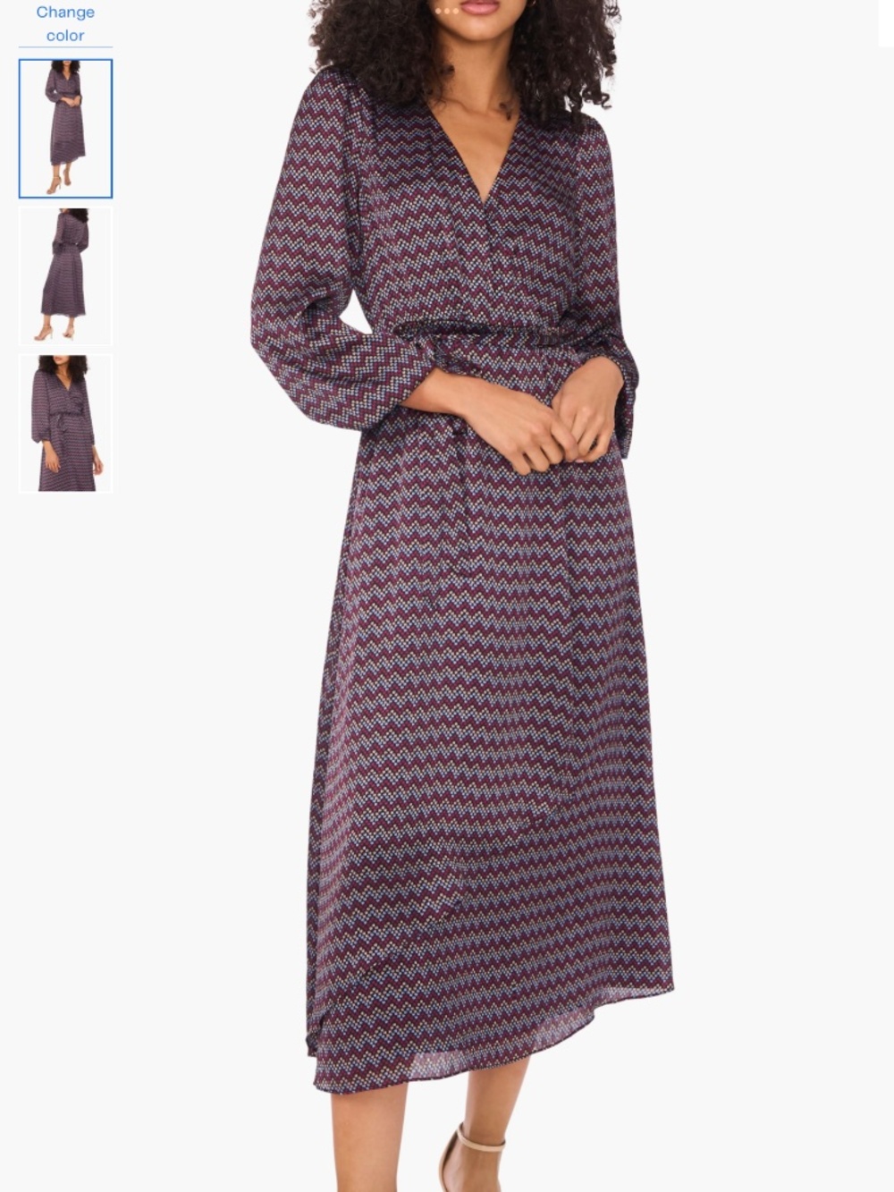 Vince Camuto Abstract Print Wrap Front Dress, size S